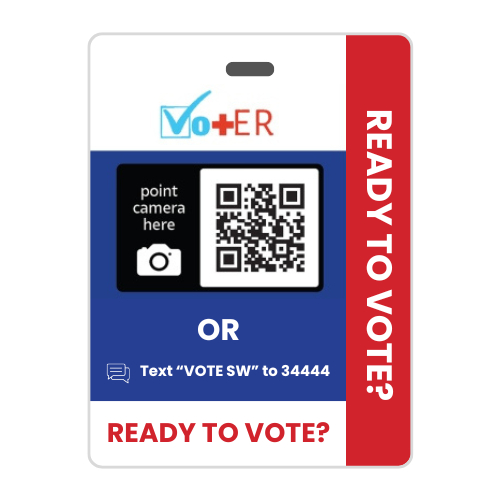 Example of voter registration badge from Vot-ER