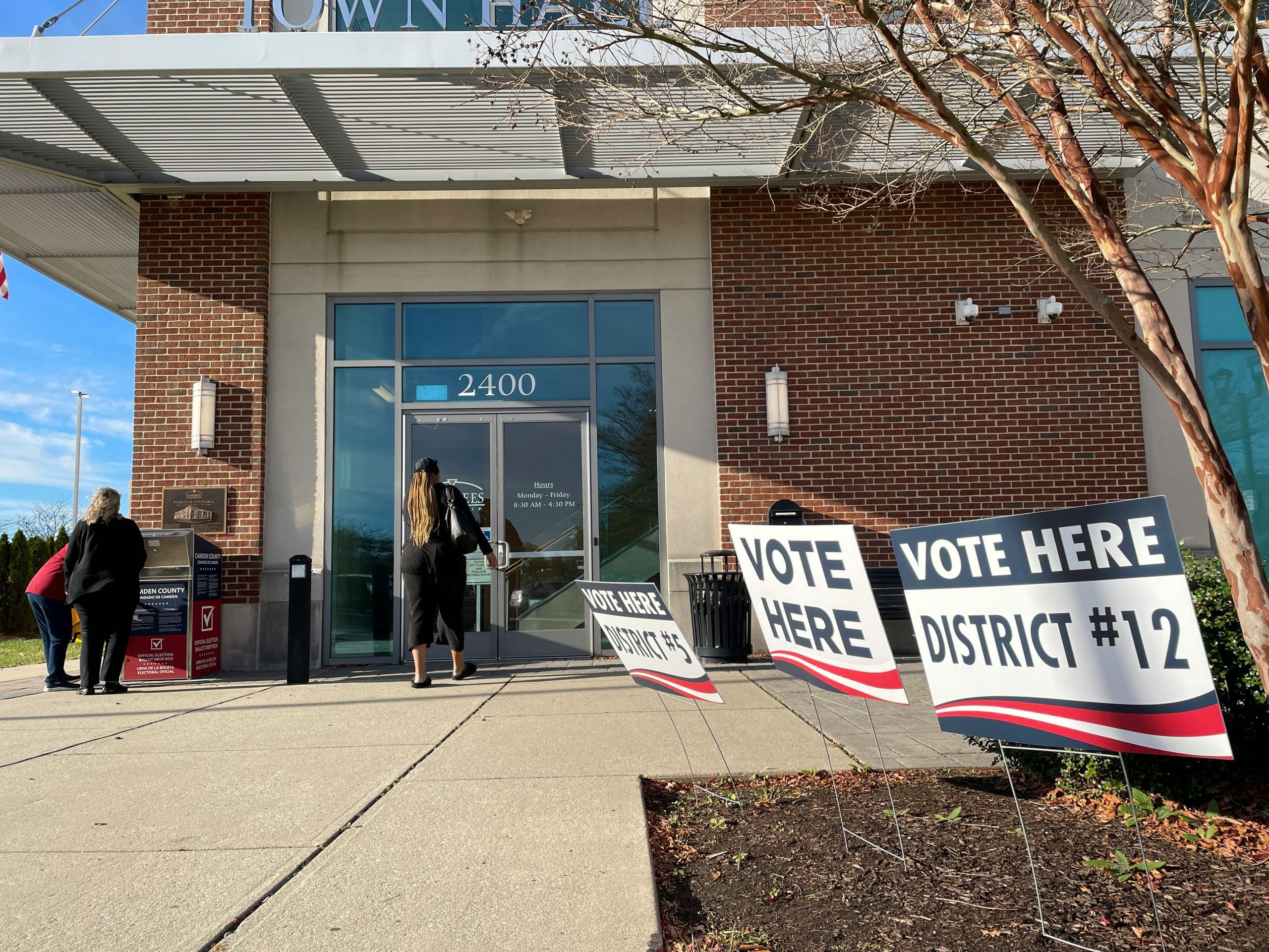 Polling location at a town hall