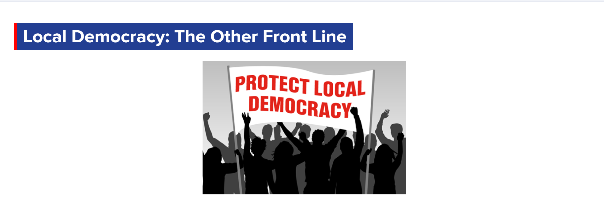 Local democracy article heading